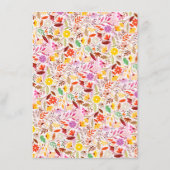 Menu Aquarelles vives Fleurs de tulipe d'été Mariage (Dos)