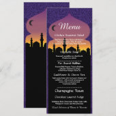 Menu Arabisch Nacht Feest Bruiloftsreceptie Kaart (Voorkant / Achterkant)