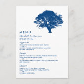 Menu Arbre de chêne bleu, Mariage rustique et minimalis (Devant)