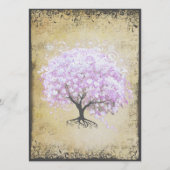 Menu Arbre de lavande à feuilles en cœur Mariage oiseau (Dos)