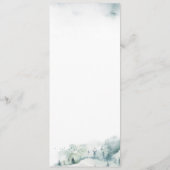 Menu Arbre de Noël rustique en pin pour mariage de Noël (Dos)