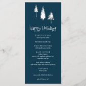 Menu Arbres d'hiver bleu marine (Devant)