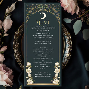 Menu Arc élégant céleste Art Nouveau Mariage