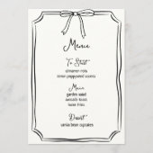 Menu Arc Féminin Chic Dessiné à la Main de Fantaisie (Devant)