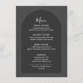 Menu Arc gris foncé simple moderne (Devant)