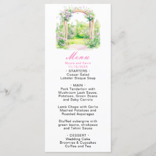 Menu Arc Mariage floral de printemps