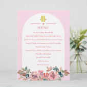 Menu Arche fleurie rose blanc mariage chinois double xi (Debout devant)