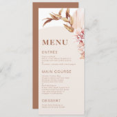 Menu Arche Flou Floral Boho Moderne (Devant / Derrière)