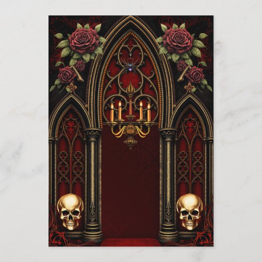 Menu Arche gothique aux crânes. (Dos)