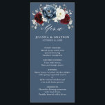 Menu Ardoise Burgundy Blanc Ivory Floral Mariage Me<br><div class="desc">Ardoise,  Bourgogne,  mariage à thème ivoire blanc avec bouquet élégant de bordeaux,  ardoise,  bleu poussiéreux,  roses d'ivoire,  fleurs de pivoine et feuilles d'eucalyptus vert poussiéreux. Veuillez me contacter pour toute aide sur la personnalisation ou si vous avez besoin d'un autre produit</div>