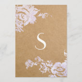 Menu Argent floral de Faux de rose moderne simple (Dos)
