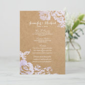 Menu Argent floral de Faux de rose moderne simple (Debout devant)