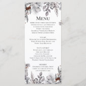 Menu Argent, Gris, Rouille Oiseau Brown Hiver Botanique (Devant)