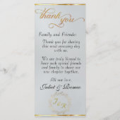 Menu Argent - Monogramme Couronne et Mariage Merci (Dos)