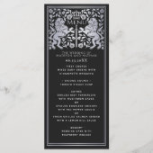 Menu Argent Royal Lion Médiéval Mariage plat (Devant)