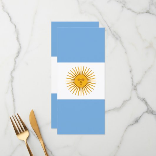 Menu Argentina flag (Devant/Arrière en situation)