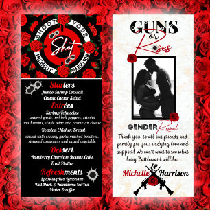 Menu Armes à feu ou Rose Rouge et Noir Reveillez Sexe M