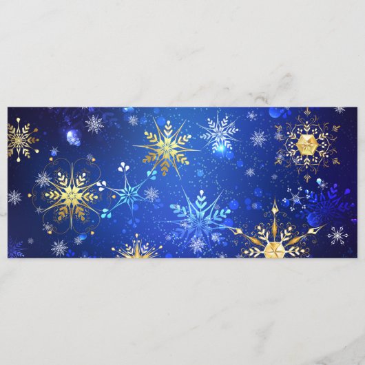 Menu Arrière - plan Bleu XMAS avec des flocons de neige (Devant)