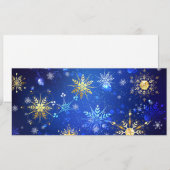 Menu Arrière - plan Bleu XMAS avec des flocons de neige (Devant / Derrière)