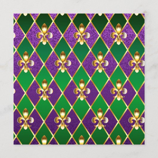 Menu Arrière - plan de bijoux Mardi Gras (Devant)