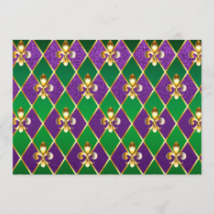 Menu Arrière - plan de bijoux Mardi Gras