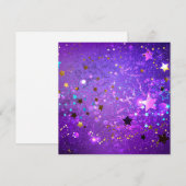Menu Arrière - plan de feuille violet avec étoiles (Devant / Derrière)