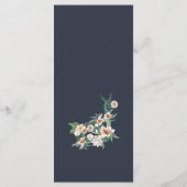 Menu Arrière - plan de marine Retro Elegant blanc Flowe (Dos)