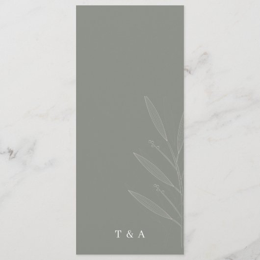 Menu Arrière - plan moderne Darker Sage vert (Dos)