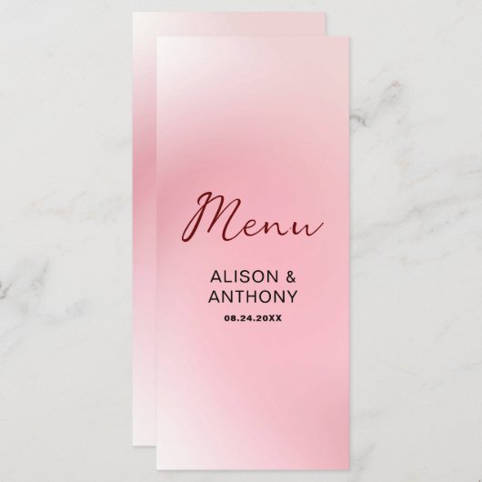 Menu Arrière - plan Ombre rose (Devant / Derrière)