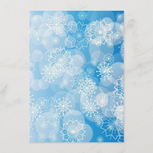 Menu Arrière - plan Snowflake (Dos)