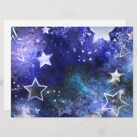 Menu Arrière - plan spatial avec étoiles (Devant / Derrière)