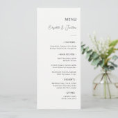Menu Art abstrait aquarelle bleu jaune Mariage unique (Debout devant)