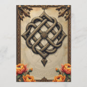 Menu Art celtique et splendeur florale dans les tons ch (Dos)