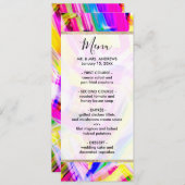 Menu Art de l'explosion de brosse rose néon (Devant / Derrière)