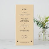 Menu Art Deco Elegant Gold Frame Wedding (Debout devant)