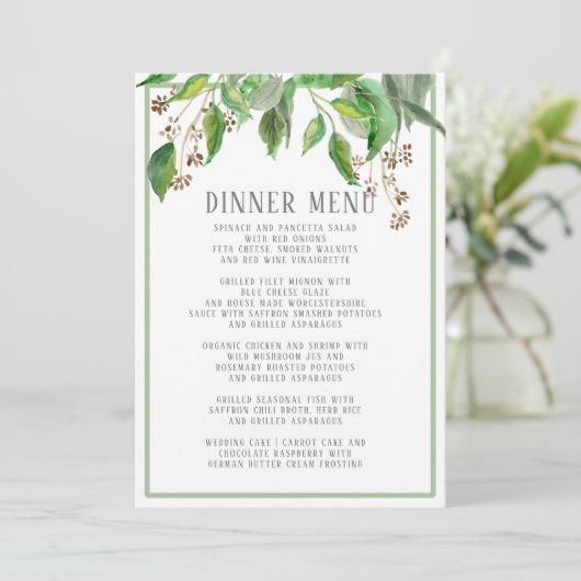 Menu Art d'eucalyptus de verdure de feuillage d'été de (Debout devant)