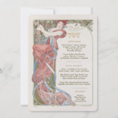 Menu Art Nouveau Weddenrennen door Mucha Kaart (Voorkant)