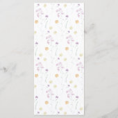 Menu Artisan Fairy Jardin Floral Aquarelle (Dos)