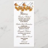 Menu Artistieke herfst Leaves Wedding (Voorkant)