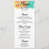 Menu Artsy Gouache Waterverf Wedding (Voorkant)