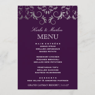 Menu Aubergine 311 divine argentée