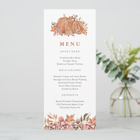 Menu Automne citrouille (Debout devant)