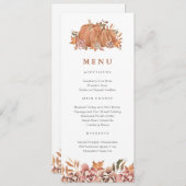 Menu Automne citrouille (Devant / Derrière)