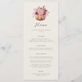 Menu Automne Citrouille et Fleur sauvage Automne (Devant)