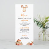 Menu Automne Citrouille Floral Vêtements de bébé Baby s (Debout devant)