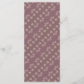 Menu Automne Élégant Feuilles d'automne Mariage Dîner C (Dos)