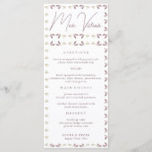 Menu Automne Élégant Feuilles d'automne Mariage Dîner C (Devant)