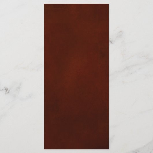 Menu Automne Feuilles Russe Pays Boho Mariage (Dos)