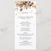 Menu Automne Feuilles Russe Pays Boho Mariage Hommes (Devant)
