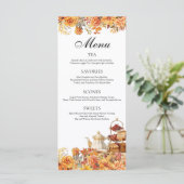 Menu Automne Floral Automne Après-midi Tea Party (Debout devant)